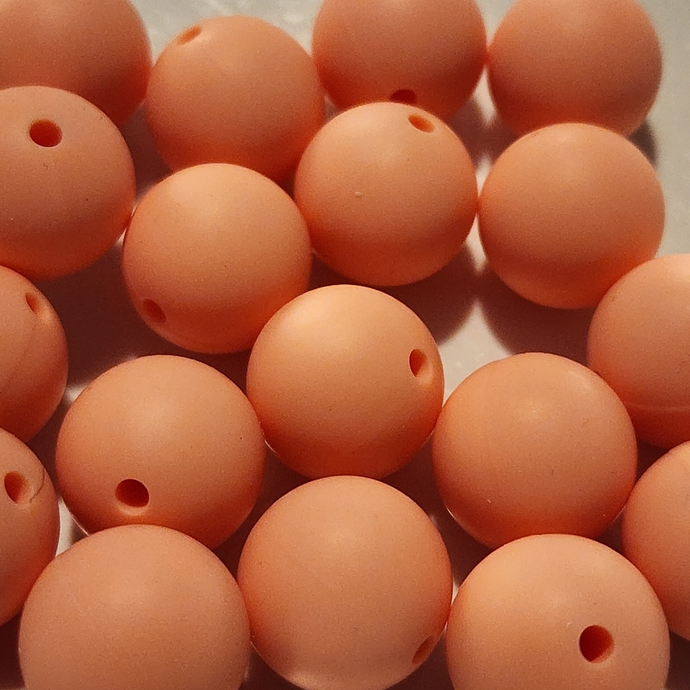 Silicone Beads Peach 10 Pieces Acrylic Loose Beads‎ Wristlet Keychain Crafts
